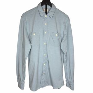 Faherty Men's Sky Blue Casual Button Down Shirt Size L